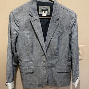 J Crew denim blazer